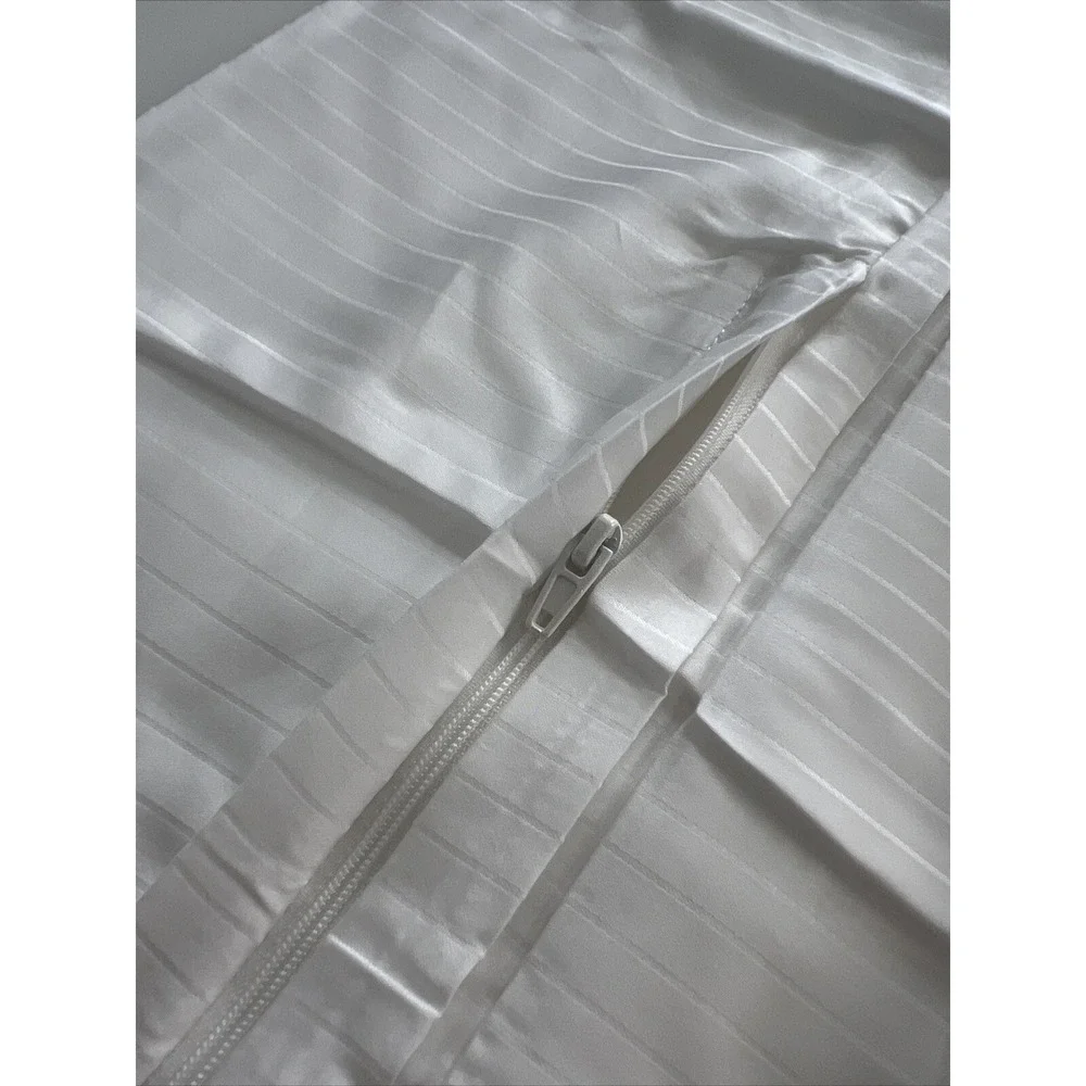 New Ikea Hastskrappa King Duvet cover and 2 pillowcase, white 600 Thread count